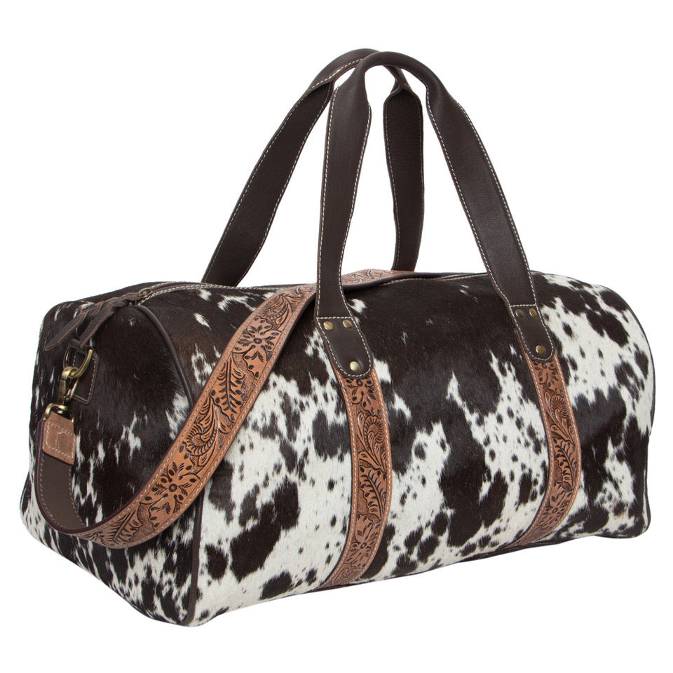 Bella – Genuine Leather Cowhide Duffel Bag