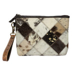 Patchwork Cowhide Clutch