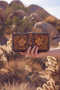 Helen Tooled Phone Wallet