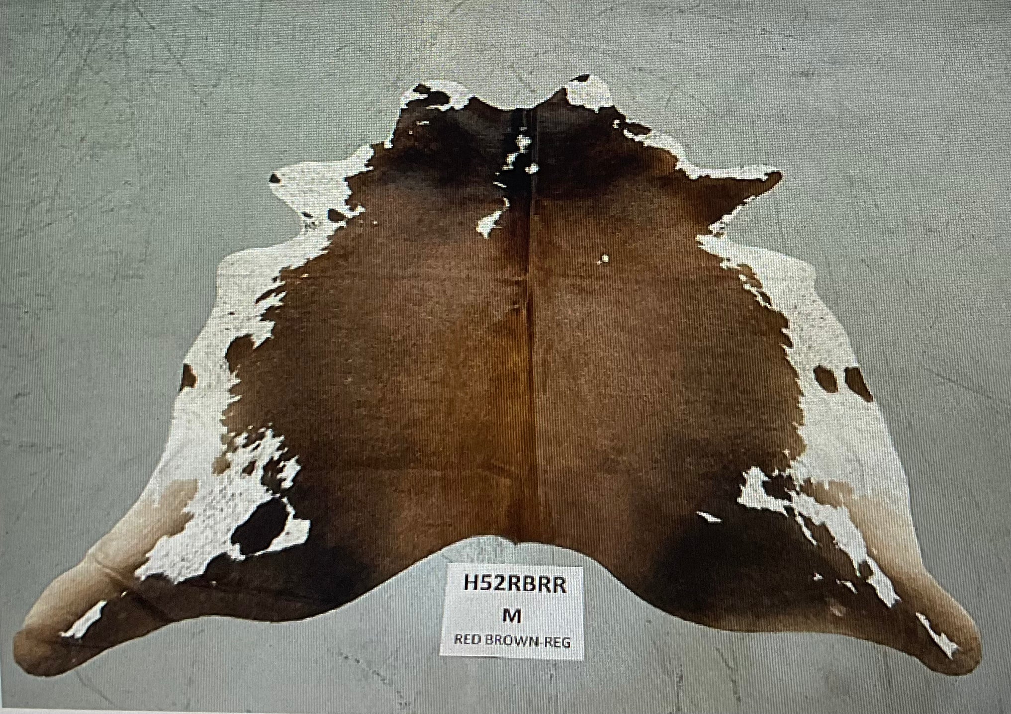 Genuine Cowhide Rug - H52RBRR M RED BROWN REG