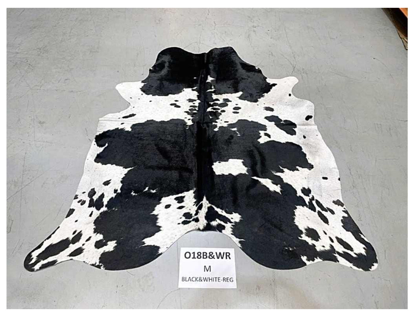Genuine Cowhide Rug - 018B&WR