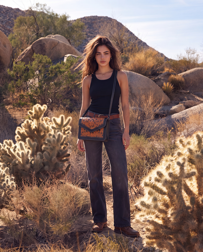 Tilley Tooled Crossbody Bag