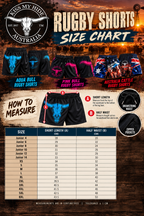 Adult "AQUA BULL" Rugby Shorts