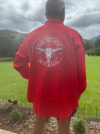 JAMIE - Men's - Red Half Button Work Shirt