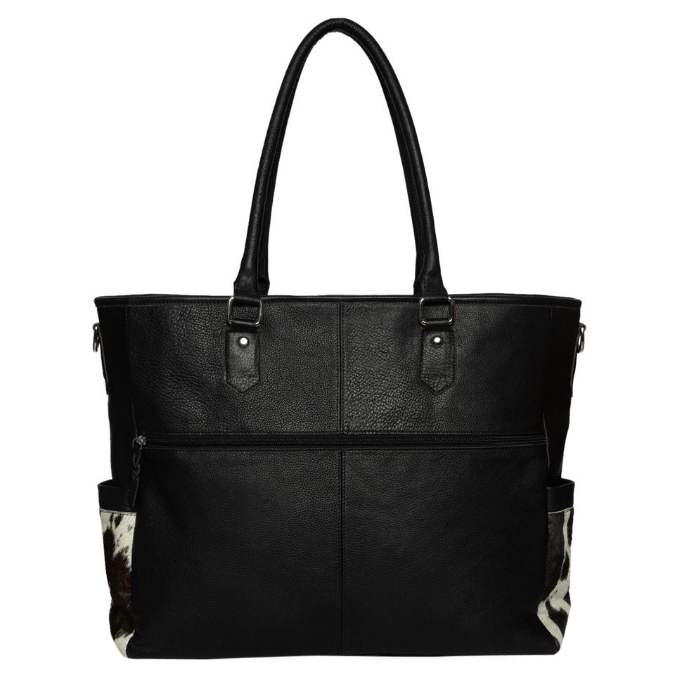 Trina – Genuine Leather and Cowhide Nappy Bag