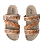 Dustbark - Durable Tooled Leather Country Work & Western  Sandals Australia