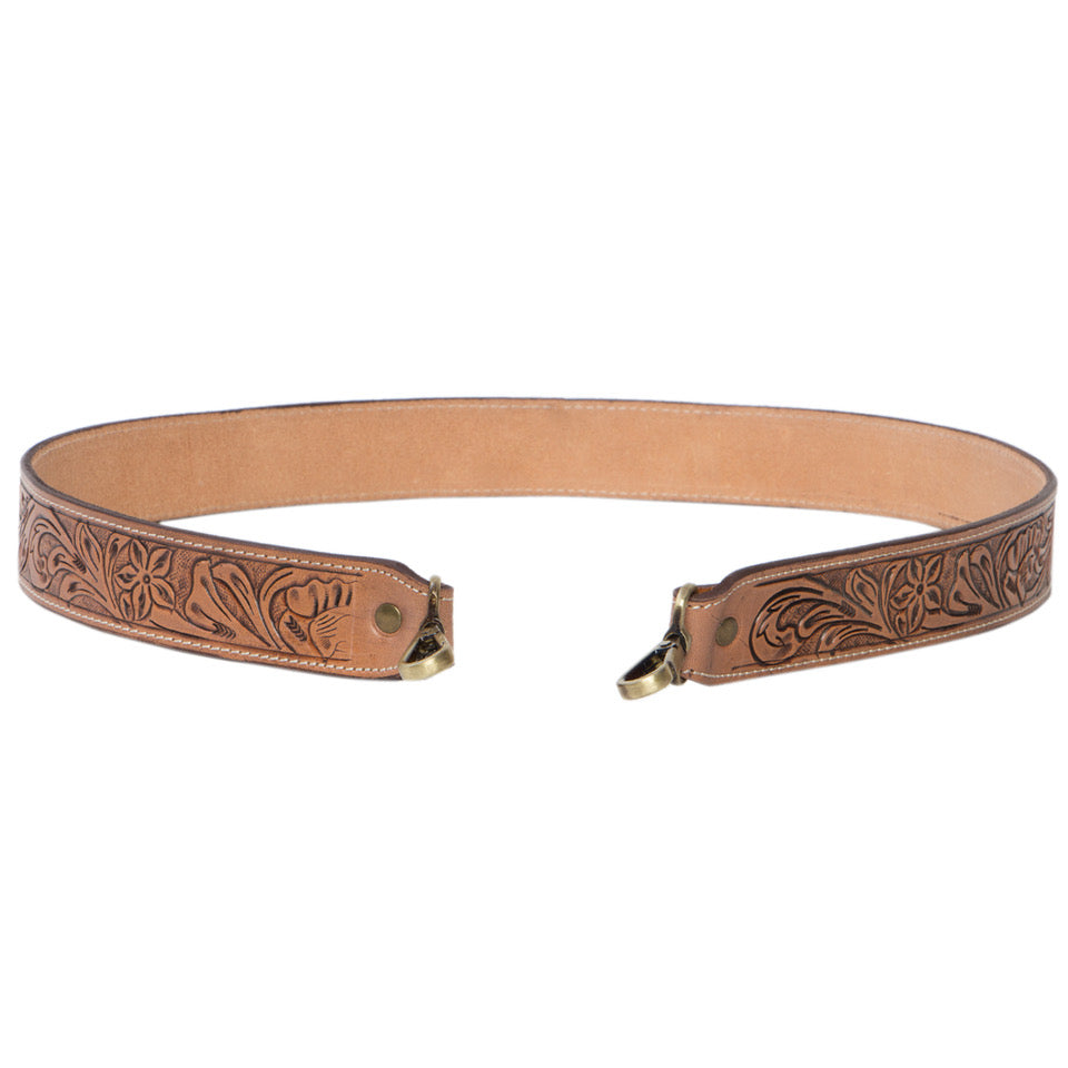 Beatrice – Genuine Tooled Leather Bag Strap