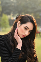 Alana Tooled Leather Hair Clip