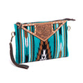 Cass – Genuine Leather and Saddle Blanket Clutch