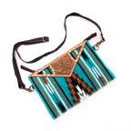 Cass – Genuine Leather and Saddle Blanket Clutch