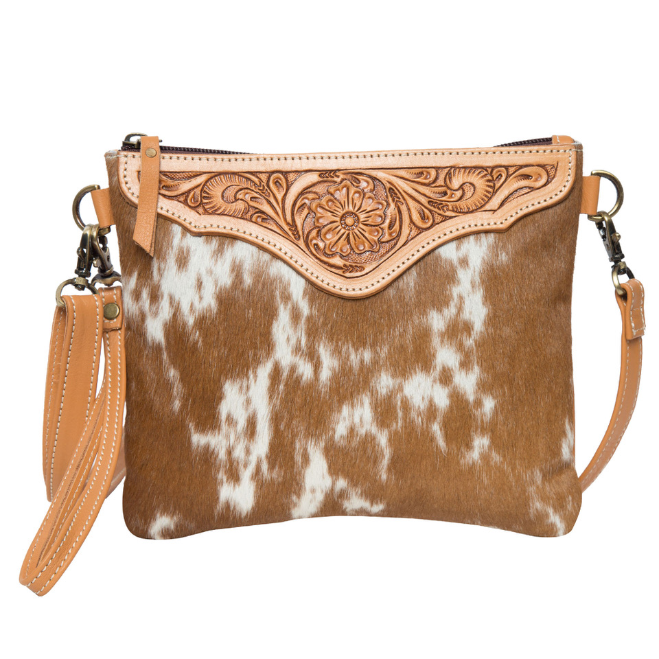 Kalvin – Genuine Tooled Leather and Cowhide Clutch