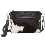 Val – Genuine Tooled Leather and Cowhide Clutch