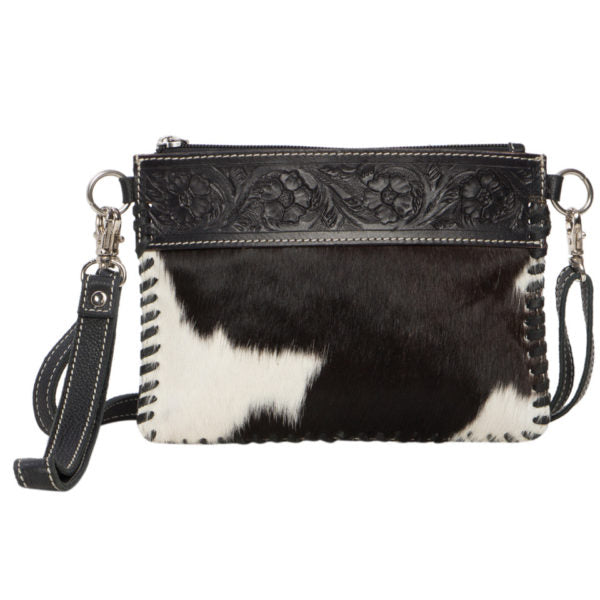 Val – Genuine Tooled Leather and Cowhide Clutch