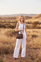 Glady Leather Studded Handbag