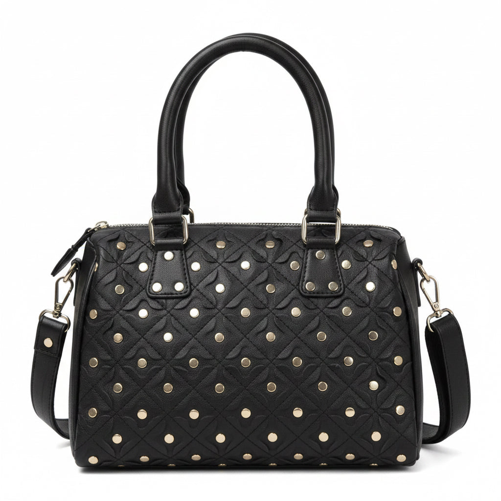 Glady Leather Studded Handbag