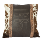 Genuine Cowhide and Leather Boot Stitch Cushion