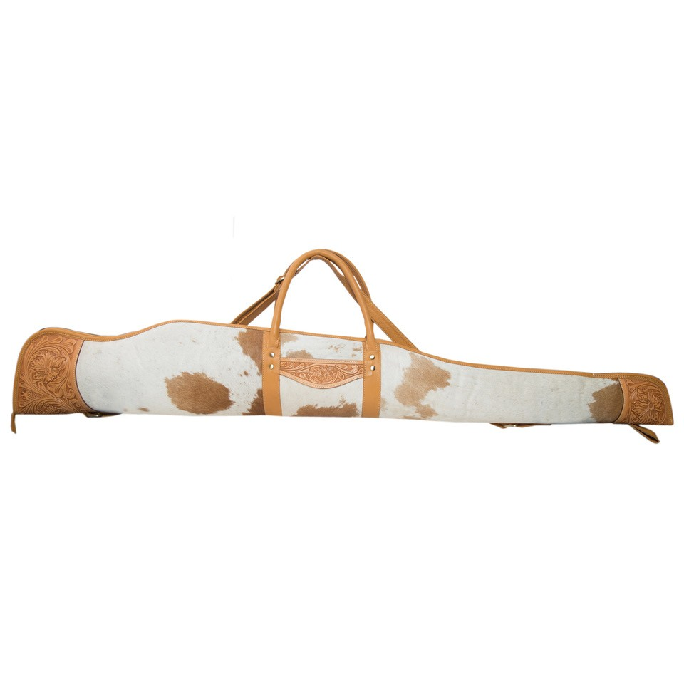 Rifle Gun Case - Genuine Cowhide and Tooled Leather
