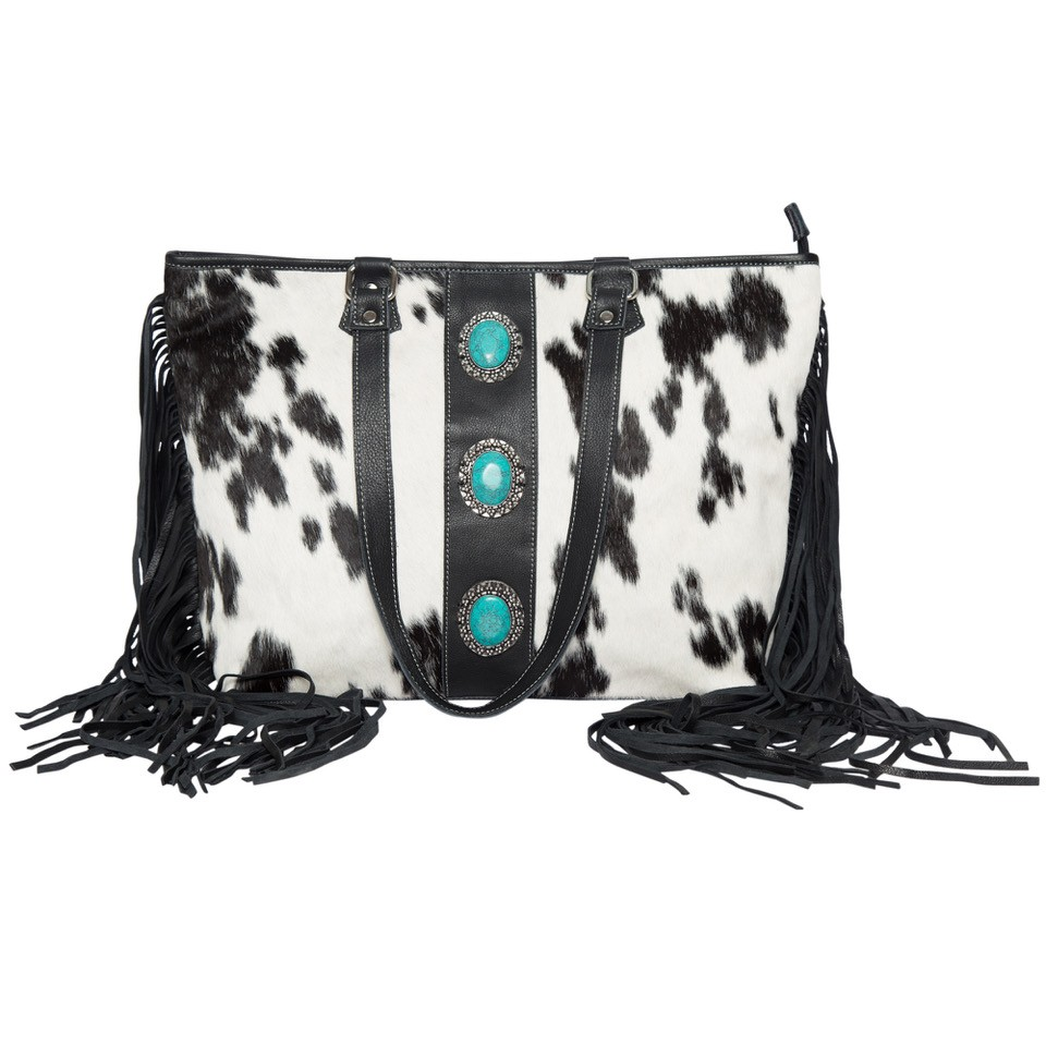 Elisa – Genuine Cowhide and Leather Tote Bag