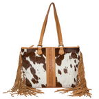Pauline – Genuine Leather and Cowhide Tote Bag