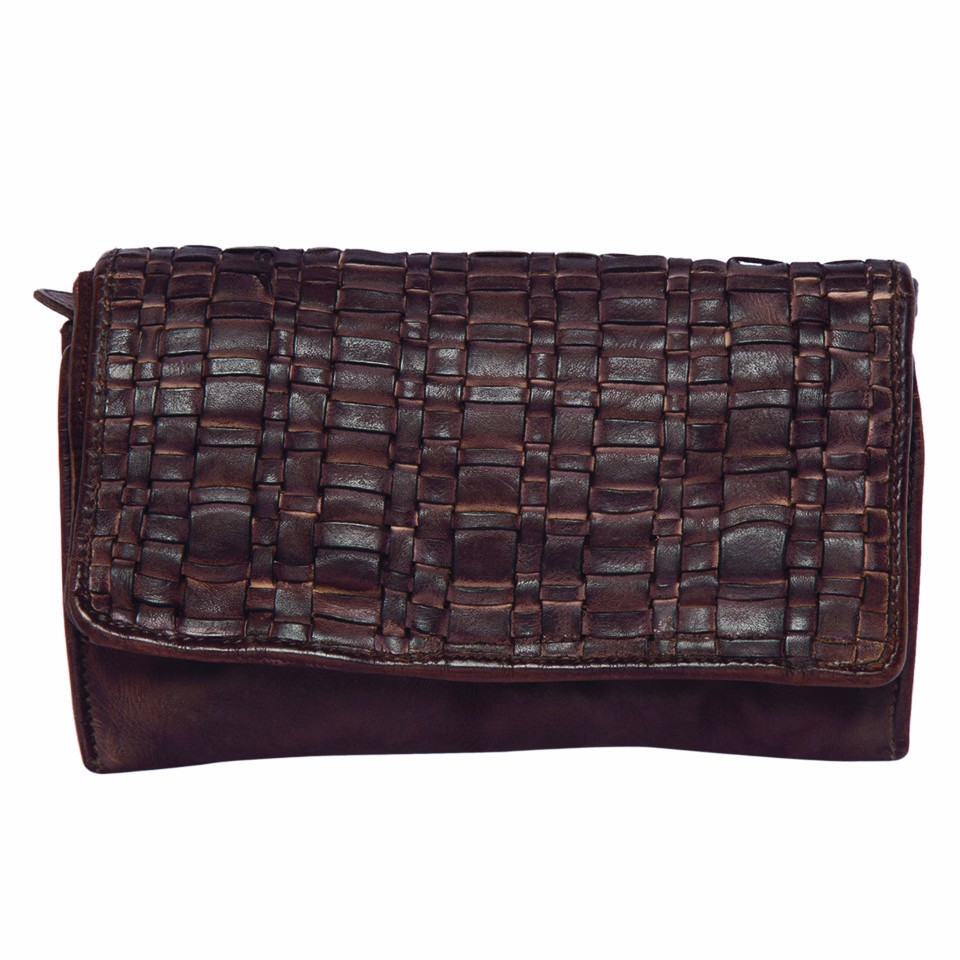 Gemma – Genuine Leather Woven Wallet