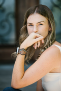 Tooled Leather Rounded Apple Watch Strap with Turquoise Detailing