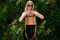 ORION - Tooled Leather Cowhide Boot Stitch Medium Bag