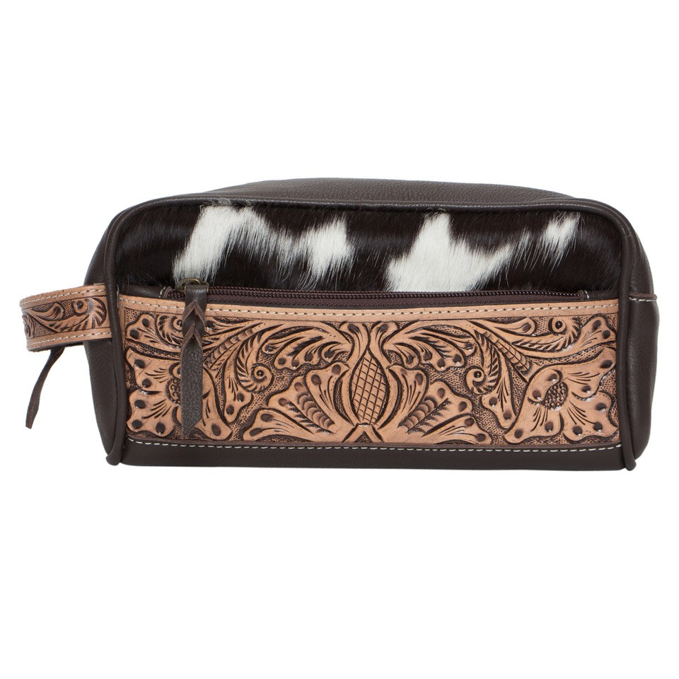 Abbey – Genuine Cowhide Leather Toiletry Bag Australia