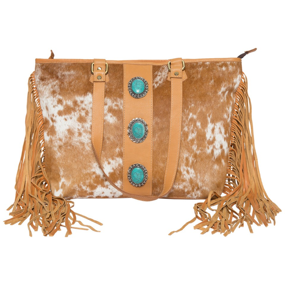 Elisa – Genuine Cowhide and Leather Tote Bag