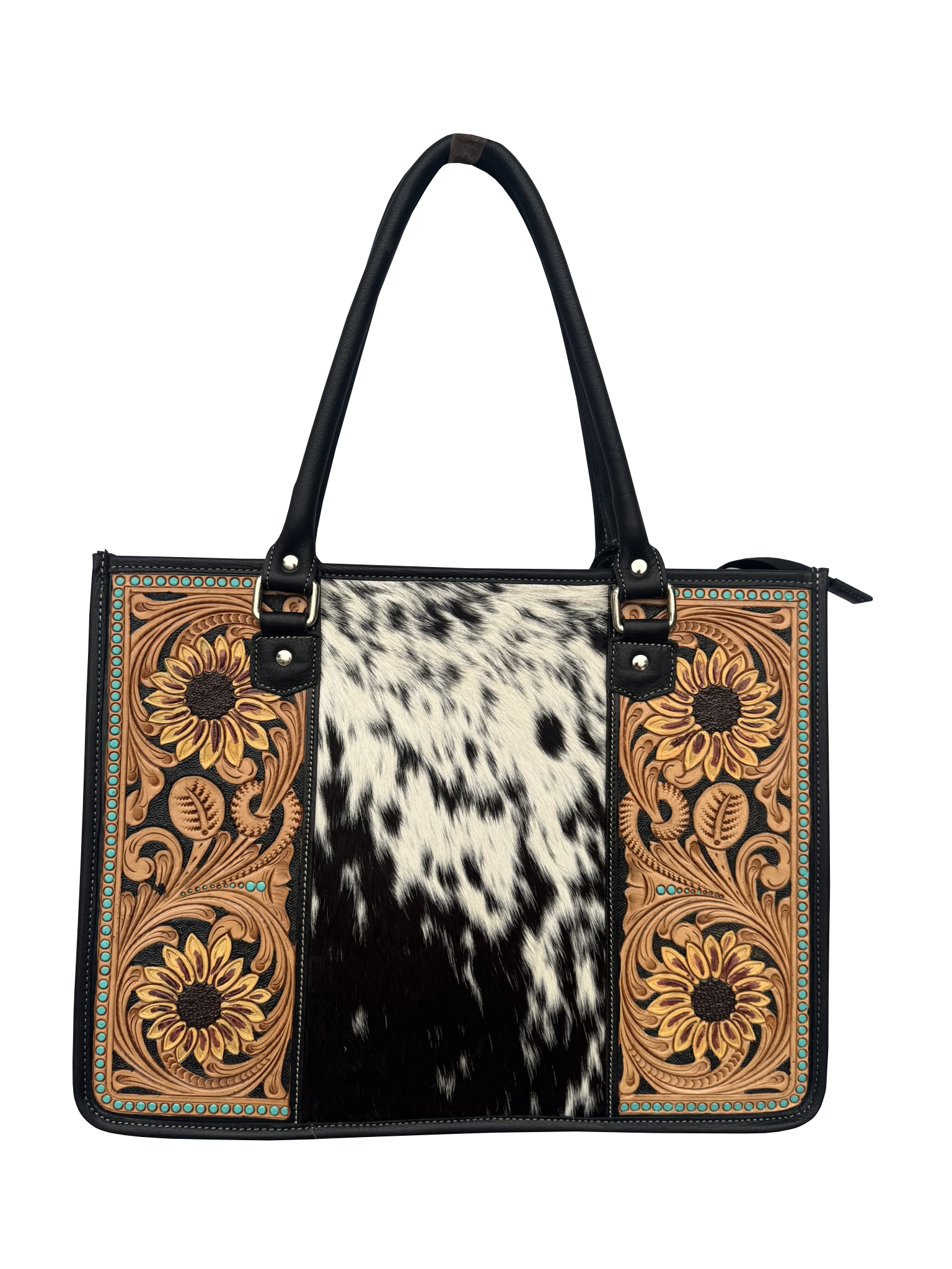 Tobasco – Genuine Tooled Leather and Cowhide Tote