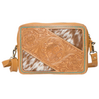 Coach – Genuine Cowhide and Tooled Leather Bag
