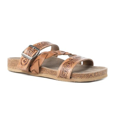 Dustbark - Durable Tooled Leather Country Work & Western  Sandals Australia