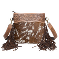 Dana – Genuine Tooled Leather and Cowhide Crossbody Bag