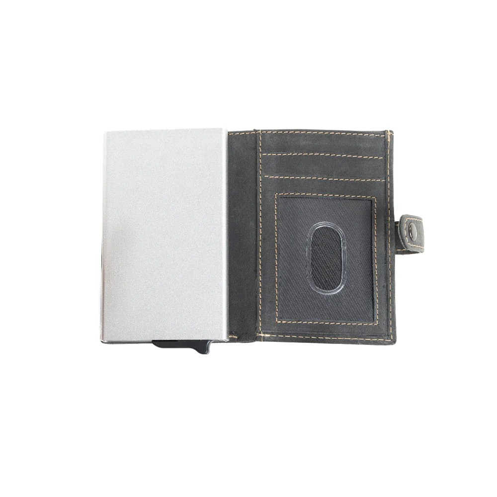 Prairie Slate – Genuine Leather Compact Wallet
