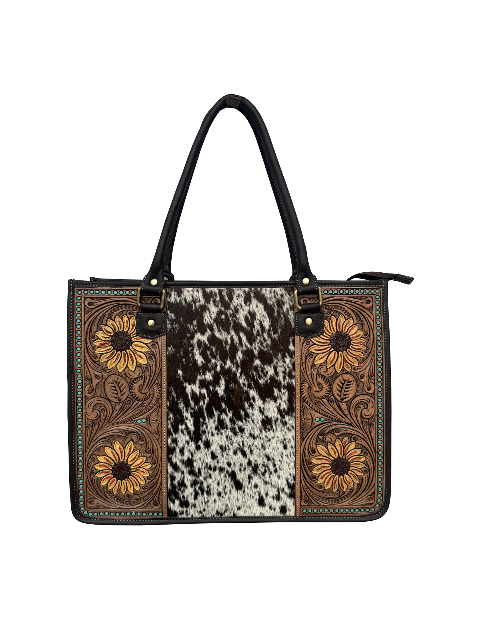 Tobasco – Genuine Tooled Leather and Cowhide Tote