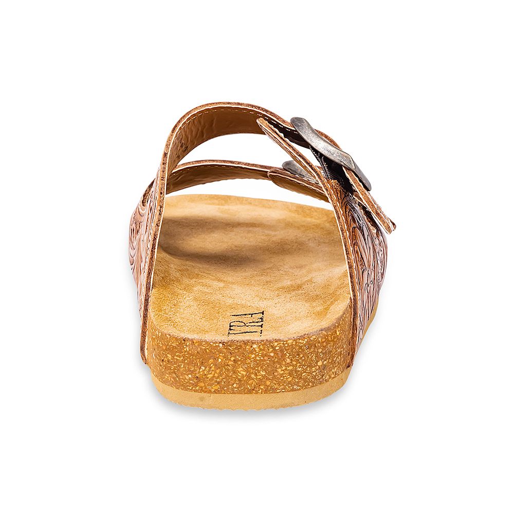 Darla - Durable Tooled Leather Country Work & Western Sandals Australia