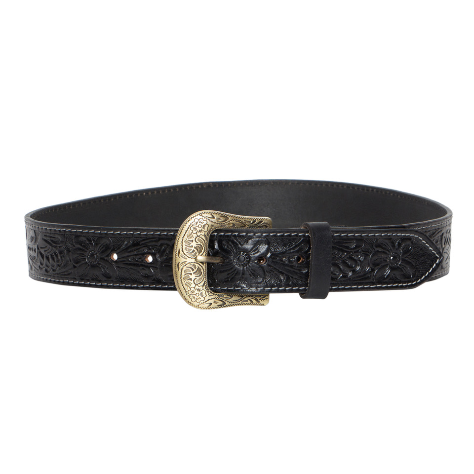 Kristy – Unisex Genuine Tooled Leather Belt