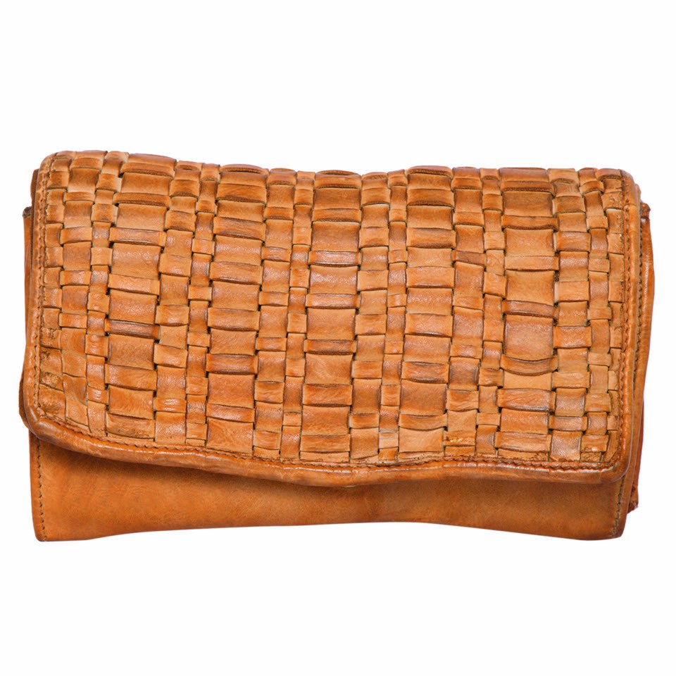 Gemma – Genuine Leather Woven Wallet