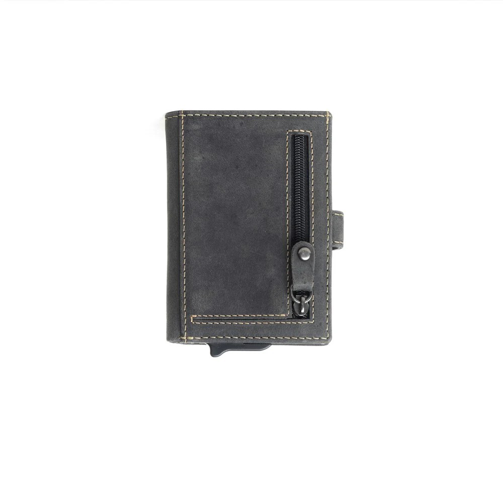 Prairie Slate – Genuine Leather Compact Wallet