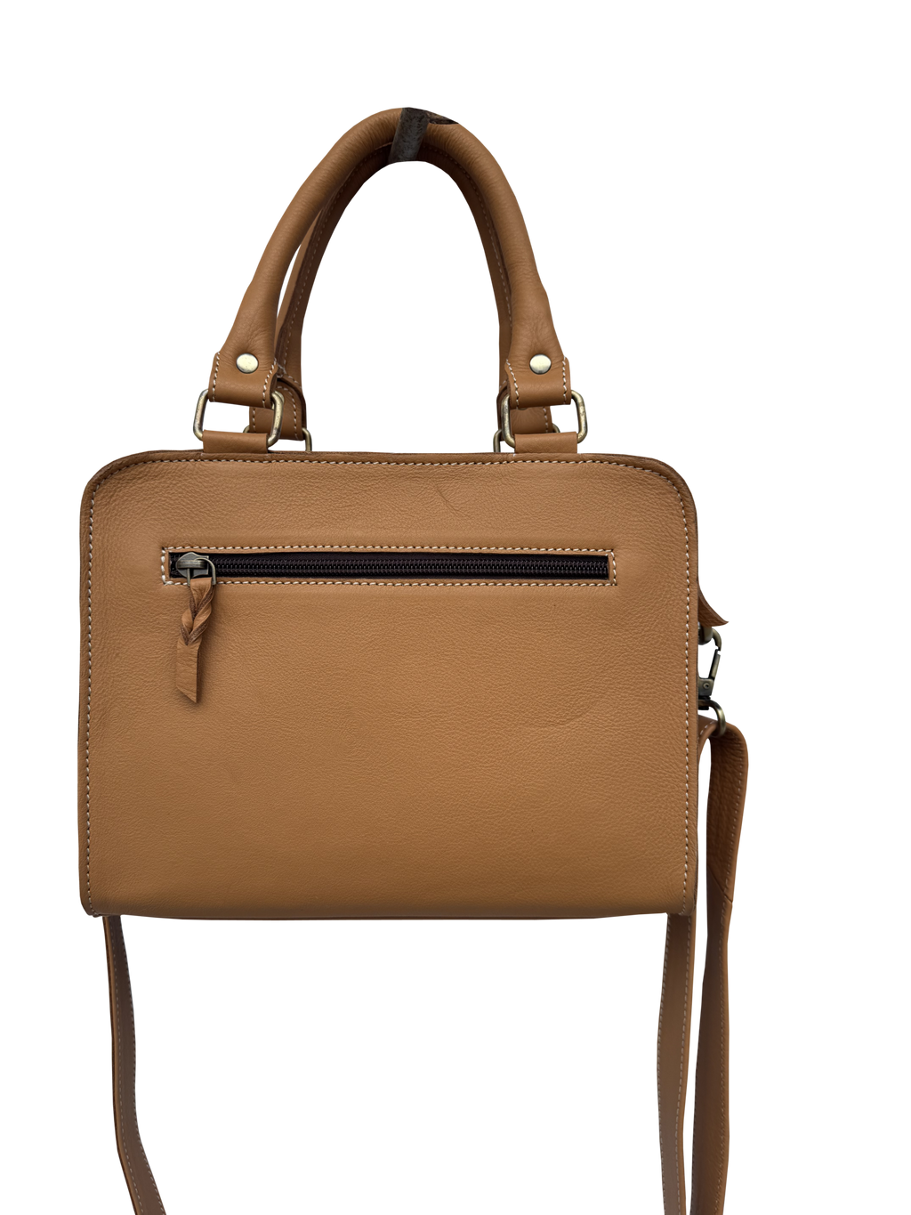 ORION - Tooled Leather Cowhide Boot Stitch Medium Bag